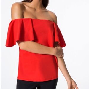 ❣️Carbon 38 Red Off shoulder top